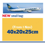 Ryanair ΔΩΡΕΑΝ χειραποσκευή καμπίνας 40x 20x 25 cm μωβ